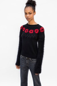 Kirsten Dunst designed a sweater for a Sonia Rykiel charity capsule collection.