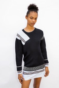 Liya Kebede designed a sweater for a Sonia Rykiel charity capsule collection.
