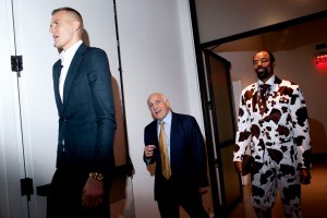 Kristaps Porzingis and Walt Frazier