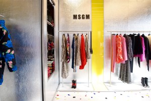A view of the MSGM store in London.