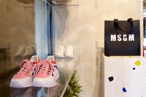 A view of the MSGM store in London.