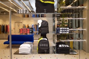 A view of the MSGM store in London.