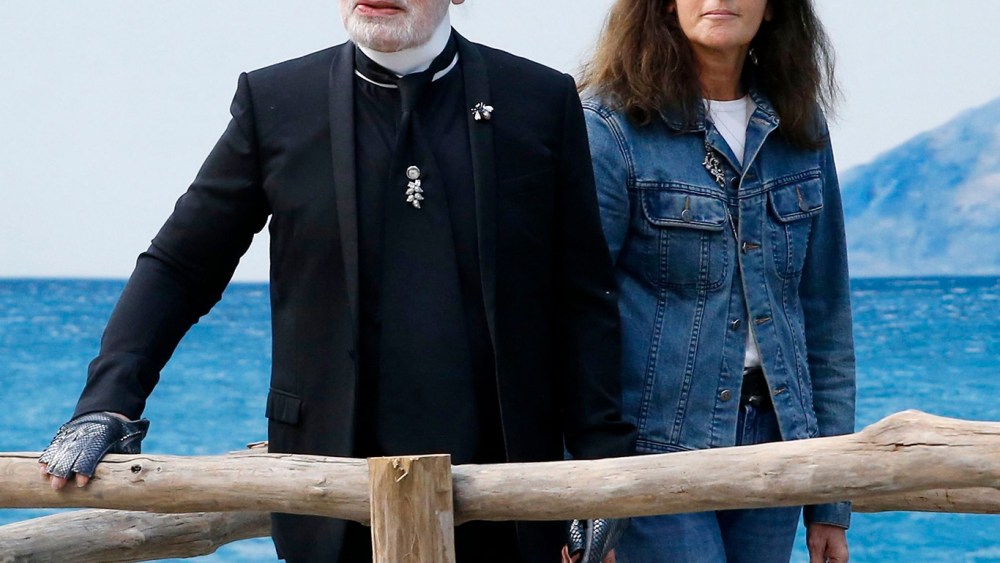 Karl Lagerfeld and Virginie Viard