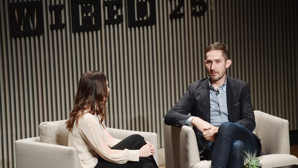 SAN FRANCISCO, CA - OCTOBER 15:  Lauren Goode and Kevin Systrom speak onstage at WIRED25 Summit: WIRED Celebrates 25th Anniversary With Tech Icons Of The Past & Future on October 15, 2018 in San Francisco, California.  (Photo by Matt Winkelmeyer/Getty Images for WIRED25  )