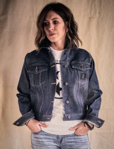A denim look from L.C. King.