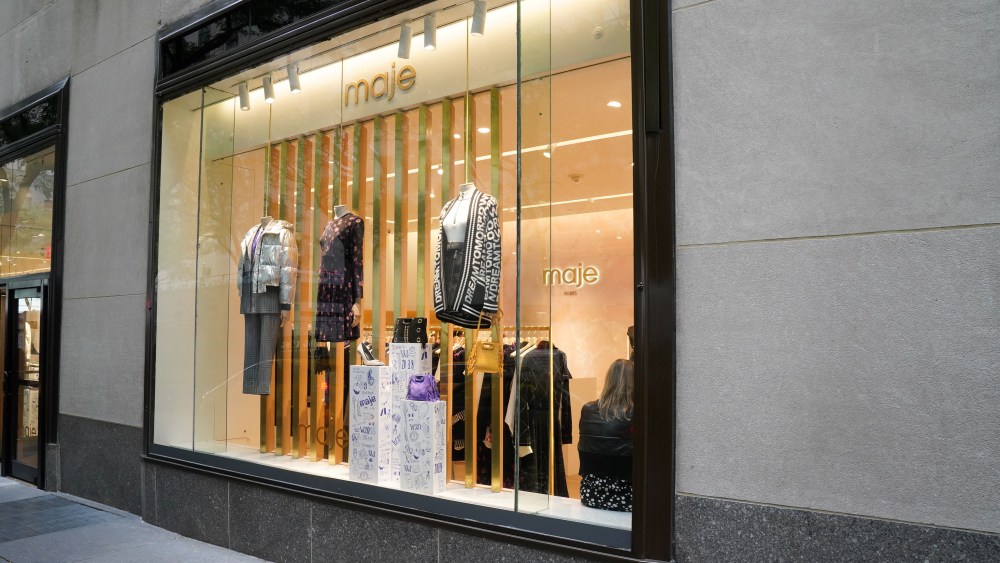 The exterior of the Maje Boutique at Rockefeller Center.