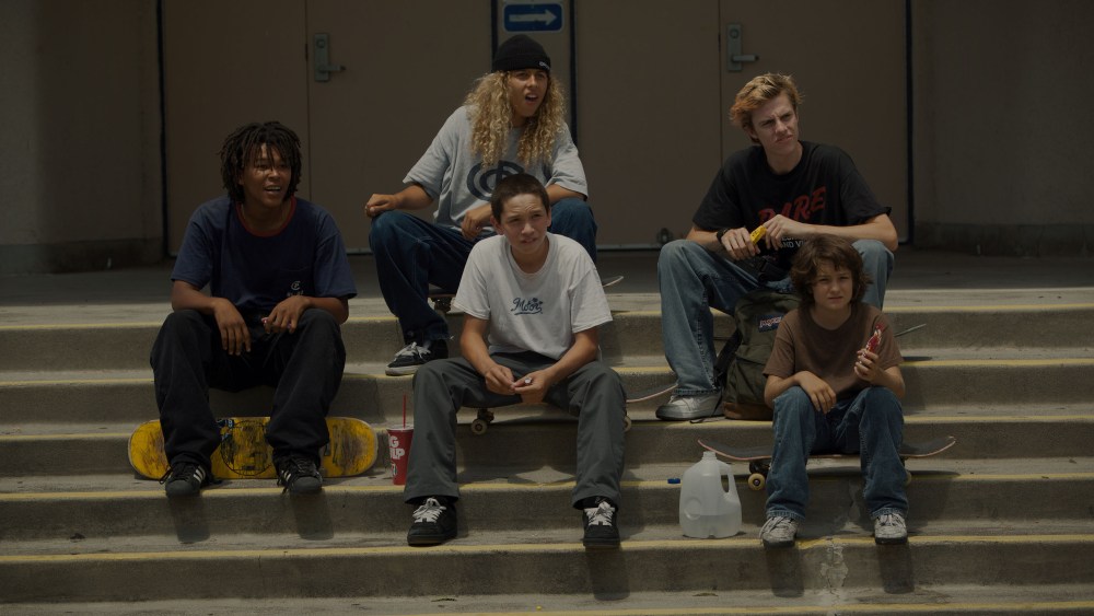 Clockwise from left: Na-Kel Smith as Ray, Olan Prenatt as F--ks--t, Ryder McLaughlin as Fourth Grade, Sunny Suljic as Stevie and Gio Galicia as Ruben.