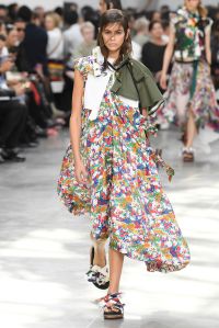 Kaia Gerber on the runwaySacai show, Runway, Spring Summer 2019, Paris Fashion Week, France - 01 Oct 2018