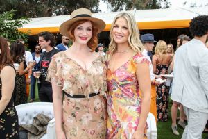 Christina Hendricks, Ali LarterVeuve Clicquot Polo Classic, Inside, Los Angeles, USA - 06 Oct 2018