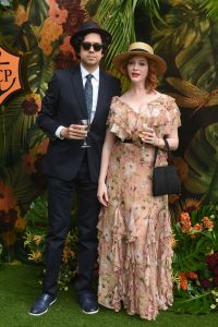 Geoff Arend, Christina HendricksVeuve Clicquot Polo Classic, Inside, Los Angeles, USA - 06 Oct 2018