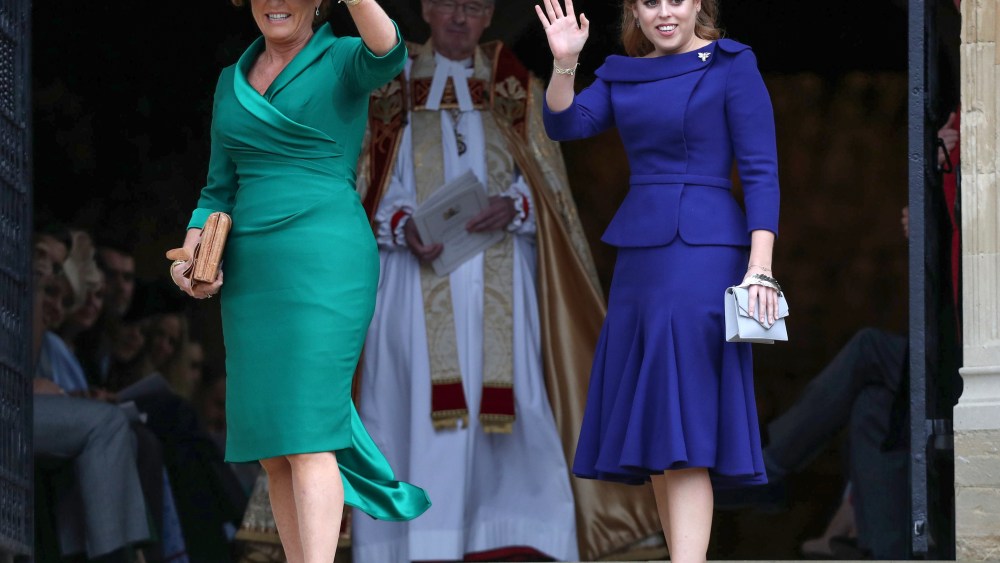 Sarah Ferguson Duchess of York and Princess BeatriceThe wedding of Princess Eugenie and Jack Brooksbank, Pre-Ceremony, Windsor, Berkshire, UK - 12 Oct 2018