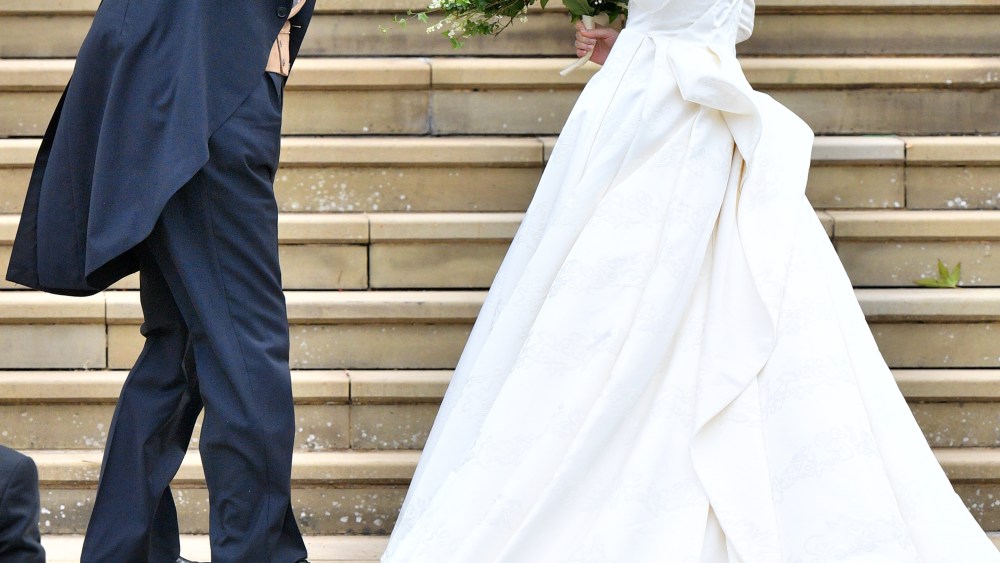Prince Andrew and Princess EugenieThe wedding of Princess Eugenie and Jack Brooksbank, Pre-Ceremony, Windsor, Berkshire, UK - 12 Oct 2018WEARING PETER PILOTTO