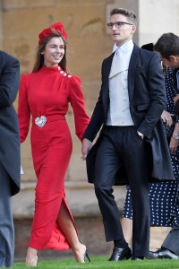 Oliver Proudlock and Emma Louise Connolly (in Alessandra Rich)