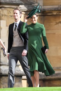 Pippa Middleton and James MatthewsThe wedding of Princess Eugenie and Jack Brooksbank, Pre-Ceremony, Windsor, Berkshire, UK - 12 Oct 2018WEARING EMILIA WICKSTEAD