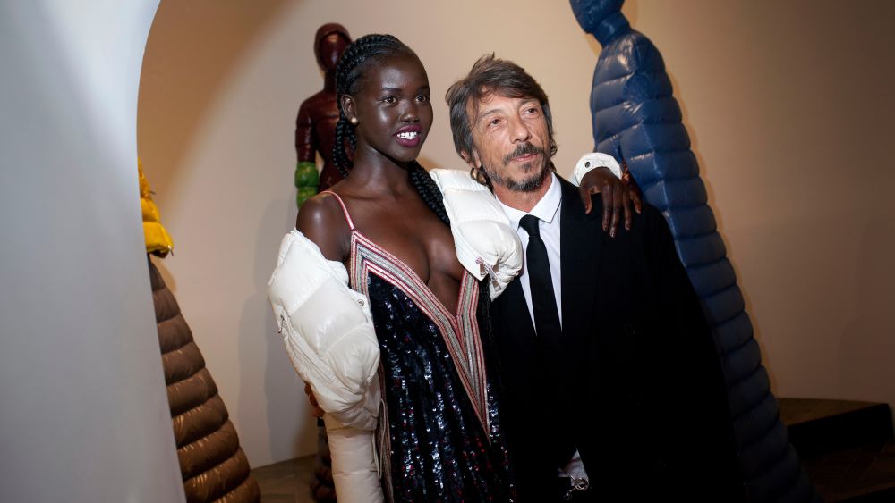 Pierpaolo Piccioli, Adut AkechMoncler + Barney's '1 Moncler Pierpaolo Piccioli' collection celebration, New York, USA - 11 Oct 2018