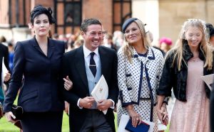 From left, US actress Liv Tyler, her husband Dave Gardner, Kate Moss and her daughter Lila attend the wedding of Princess Eugenie of York and Jack Brooksbank in St George's Chapel, Windsor Castle, near London, EnglandRoyal Wedding, Windsor, United Kingdom - 12 Oct 2018