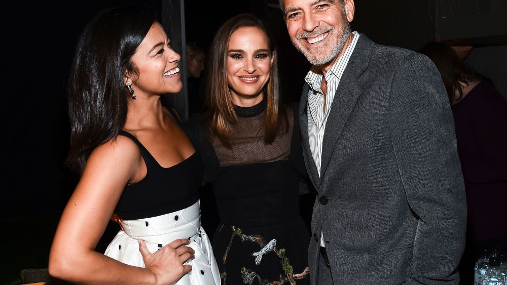 Gina Rodriguez, Natalie Portman and George Clooney attend Variety's Power of Women presented by Lifetime at The Beverly Wilshire on October 12, 2018 in Beverly Hills.Variety's Power of Women Presented by Lifetime, Inside, Los Angeles, USA - 12 Oct 2018