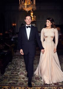 Princess Eugenie's evening dress designed by Zac Posen