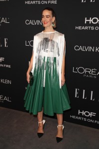 Sarah PaulsonElle Women in Hollywood, Arrivals, Los Angeles, USA - 15 Oct 2018WEARING CALVIN KLEIN DRESS CLUTCH BY TYLER ELLIS