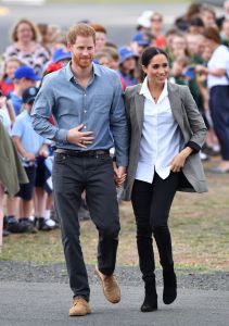 Pool - No RestrictionsMandatory Credit: Photo by Tim Rooke/REX/Shutterstock (9934576ab)Prince Harry and Meghan Duchess of SussexPrince Harry and Meghan Duchess of Sussex tour of Australia - 17 Oct 2018Greeted by the Mayor of Dubbo Region, Councillor Ben Shields and a welcoming party. Their Royal Highnesses will be meeting local school children.