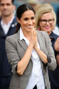 Meghan Duchess of Sussex attends a Dubbo community BBQ in Victoria Park
Prince Harry and Meghan Duchess of Sussex tour of Australia - 17 Oct 2018
The Duke and Duchess travel to Victoria Park to join people from Dubbo and the surrounding areas for a BBQ picnic in the park to celebrate community spirit within the region. His Royal Highness gave an address as well.