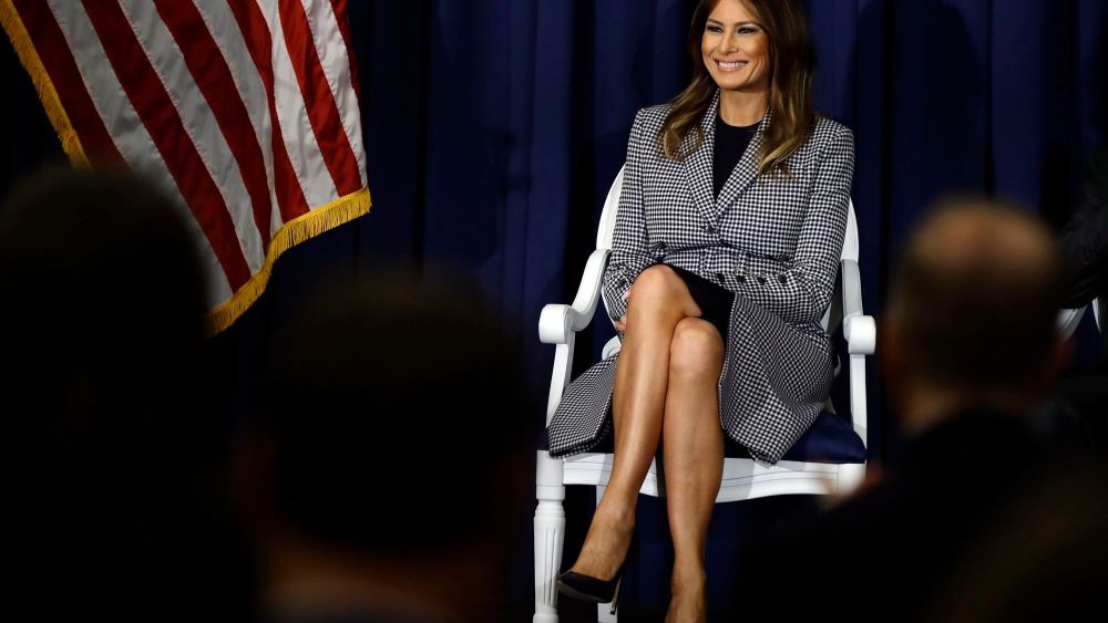 First lady Melania Trump during a visit to Thomas Jefferson University Hospital in PhiladelphiaMelania Trump, Philadelphia, USA - 17 Oct 2018