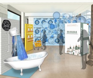 A rendering of Sephoria's suds room.