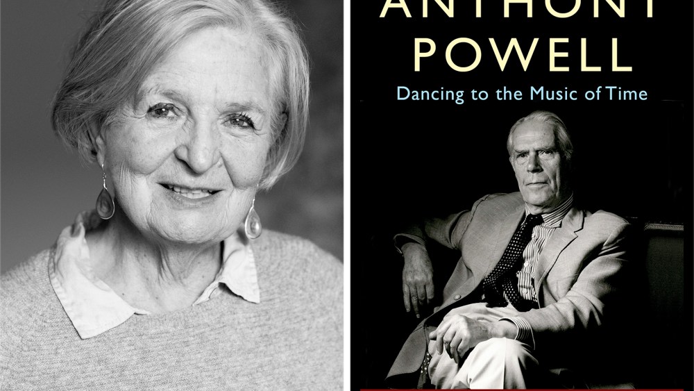 From Left: Hilary Spurling and her book Anthony Powell: Dancing to the Music of Time.