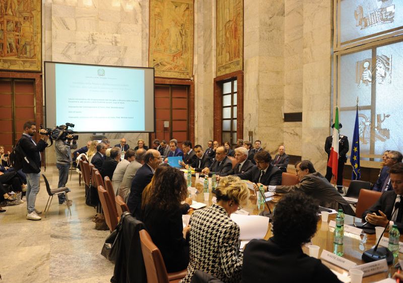The 'Tavolo della Moda' roundtable held in Rome on Oct. 9.