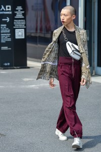 Street Style at Shanghai Fashion Week Spring 2019.