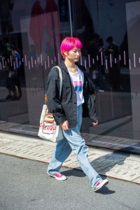 Street Style at Shanghai Fashion Week Spring 2019.
