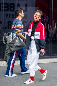 Street Style at Shanghai Fashion Week Spring 2019.