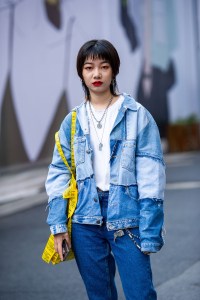 Street Style at Shanghai Fashion Week Spring 2019.