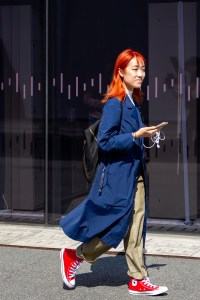 Street Style at Shanghai Fashion Week Spring 2019.