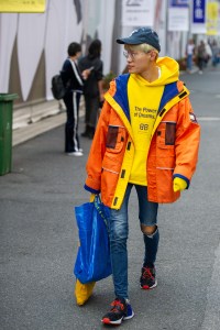 Street Style at Shanghai Fashion Week Spring 2019.