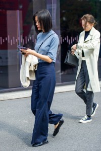 Street Style at Shanghai Fashion Week Spring 2019.