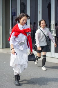 Street Style at Shanghai Fashion Week Spring 2019.