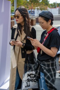 Street Style at Shanghai Fashion Week Spring 2019.