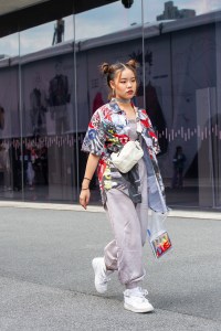 Street Style at Shanghai Fashion Week Spring 2019.