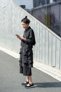 Street Style at Shanghai Fashion Week Spring 2019.