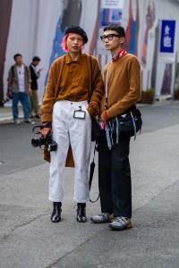 Street Style at Shanghai Fashion Week Spring 2019.