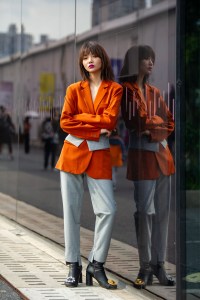 Street Style at Shanghai Fashion Week Spring 2019.
