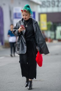 Street Style at Shanghai Fashion Week Spring 2019.