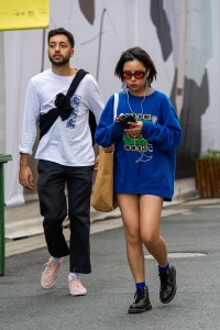 Street Style at Shanghai Fashion Week Spring 2019.