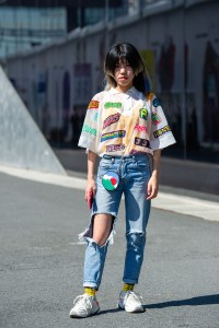 Street Style at Shanghai Fashion Week Spring 2019.