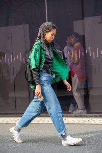 Street Style at Shanghai Fashion Week Spring 2019.