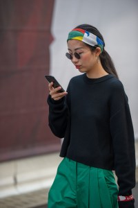 Street Style at Shanghai Fashion Week Spring 2019.