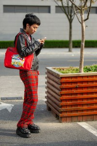 Street Style at Shanghai Fashion Week Spring 2019.
