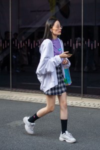 Street Style at Shanghai Fashion Week Spring 2019.