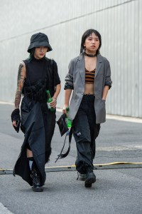 Street Style at Shanghai Fashion Week Spring 2019.
